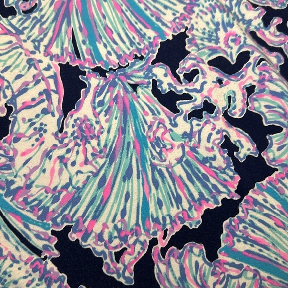 LILLY PULITZER Malin Midi V-Neck Dress SHELLS BELLS Deep Sea Navy Women’s XS - Picture 8 of 14